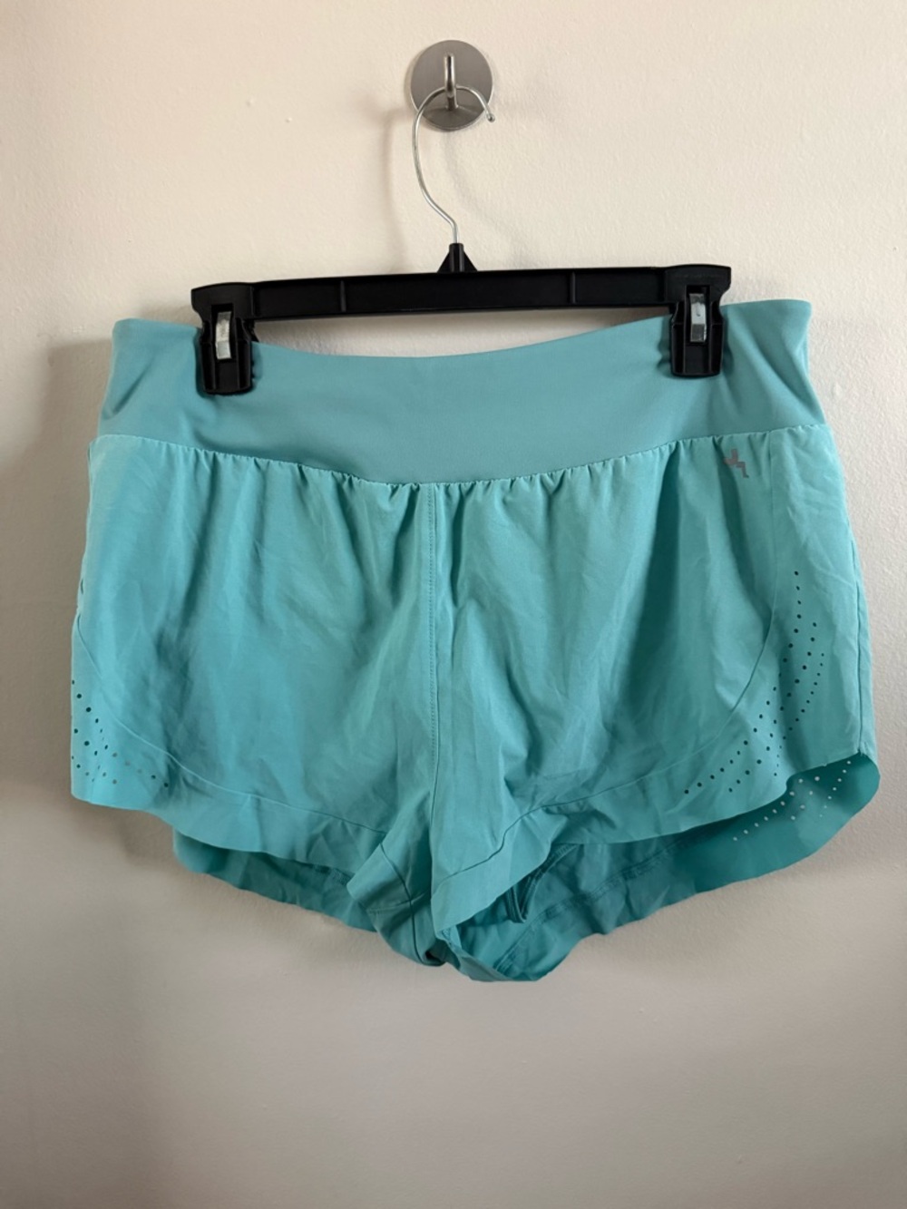 JOY LAB Women’s Light Teal Athletic Running Shorts with Built In Underwear